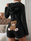 Plüsch Bären Kapuzen Jumpsuit