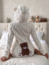 Plüsch Bären Kapuzen Jumpsuit