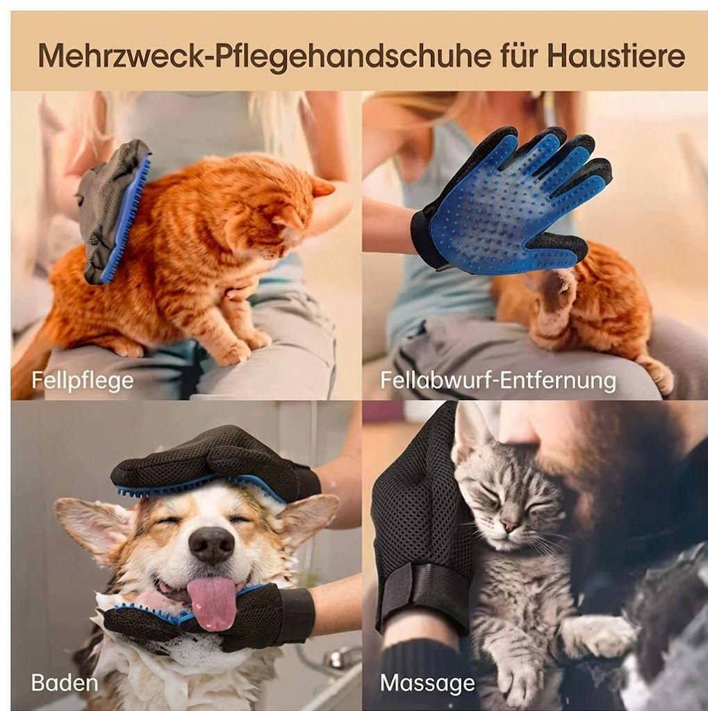 Fellpflege-Handschuh für Haustiere